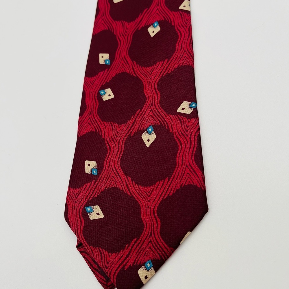 Giorgio Armani Men's Cravatte Silk 100% Abstract Geometric Tie Italy Made